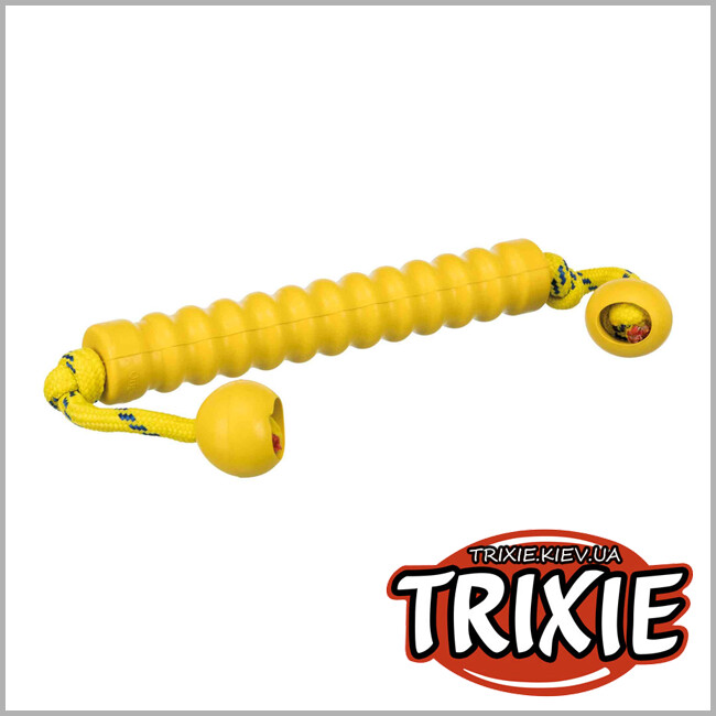 ТРИКСИ Украина - Игрушка развивающая MOT®-Long-TRIXIE (резина с канатом, 20 см/44 см)