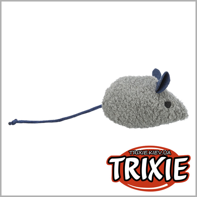ТРИКСИ Украина - Игрушка Trixie 41112 для кошек Мышь плюшевая с кошачьей мятой 7 см