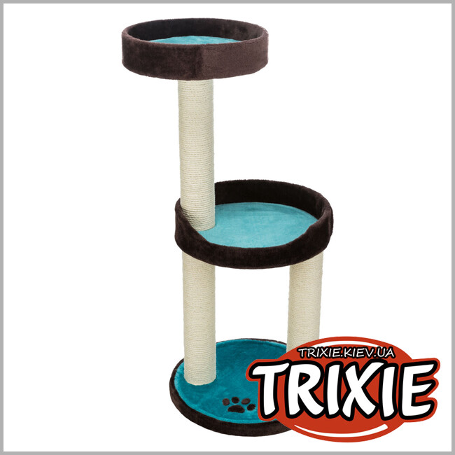 ТРІКСІ Україна - Будиночок-драпак для котів Trixie 43870 "Lugo", 103см, коричнев/бірюзовий