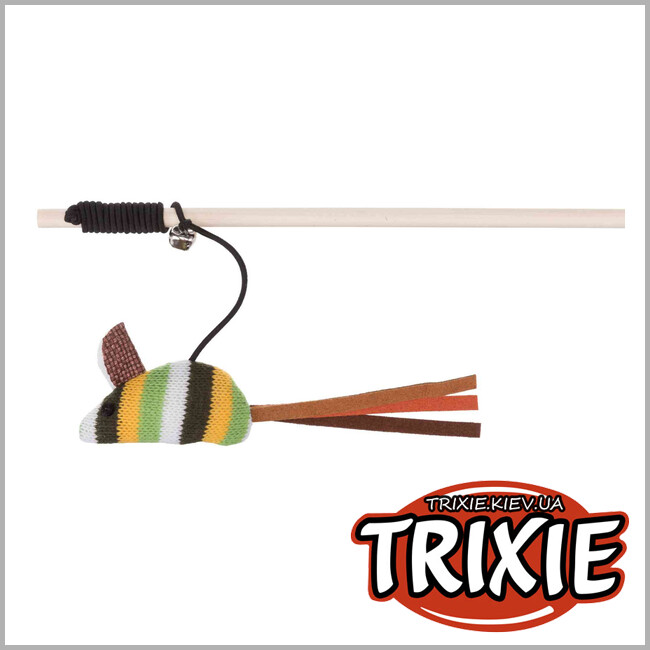 ТРИКСИ Украина - Удочка с мышкой и колокольчиком TRIXIE (40 см)