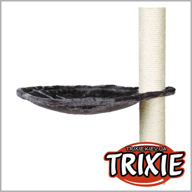 ТРИКСИ Украина - Гамак плюшевый Trixie 43542 для дома на металлическом каркасе, 40 см платиновый