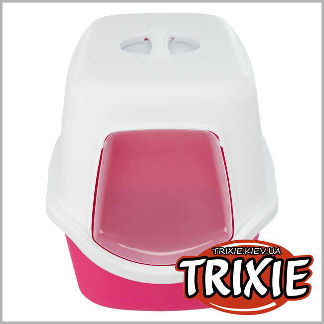 ТРІКСІ Україна - Туалет-будиночок для кота Trixie Vico (40*40*56 см, рожевий/білий)