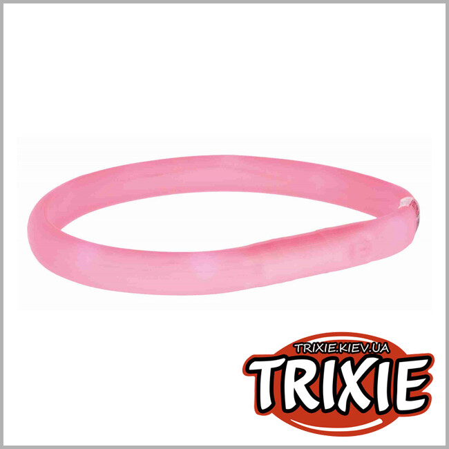 ТРИКСИ Украина - Ошейник светящийся TRIXIE (USB, 50 см/18 мм, розовый)