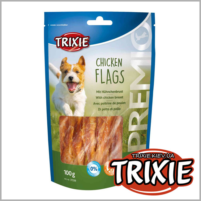 ТРІКСІ Україна - Ласощі для собак Trixie 31539 PREMIO Chicken Flag куряча грудка 100г
