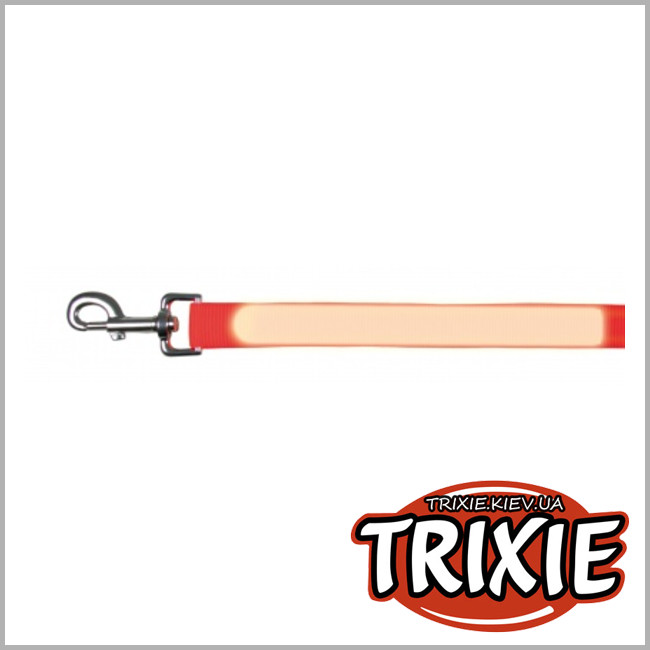 ТРИКСИ Украина - Светящийся поводок для собак TRIXIE (Размер: 0.85–1.60см/25см(нейлон) оранжевый)