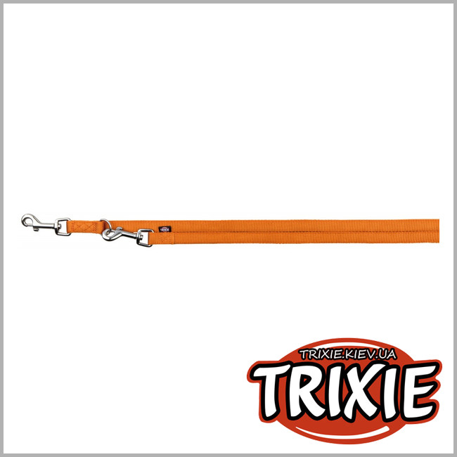 ТРИКСИ Украина - Поводок-перестежка для собак TRIXIE Premium (Размер: 2м/15мм Цвет: оранжевый, нейлон)