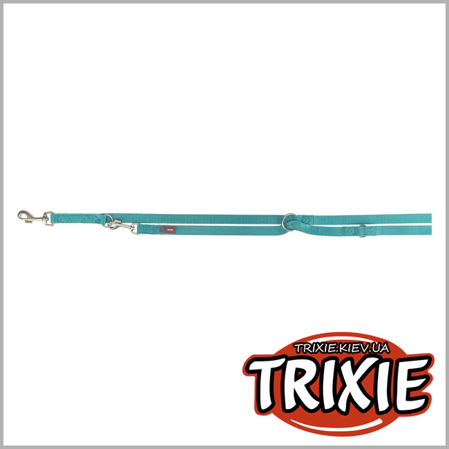 ТРИКСИ Украина - Поводок для собак Trixie 200528 Premium регулируемый M–L 2 м 20 мм аква