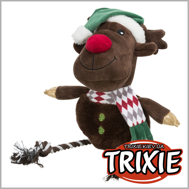 ТРИКСИ Украина - Рождественский олень Trixie 92578 (плюш/хлопок), 49см