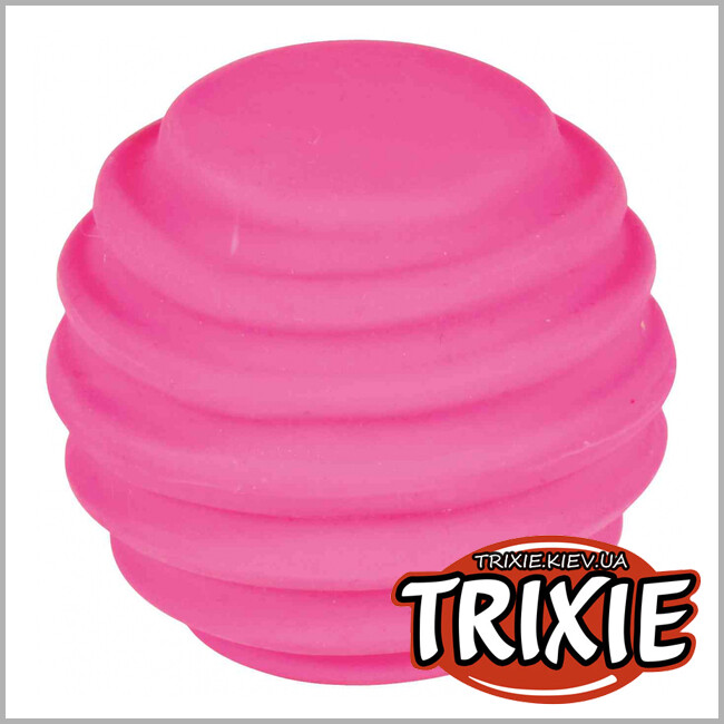 ТРИКСИ Украина - Гибкий мяч с пищалкой для собак TRIXIE (латекс 6см)
