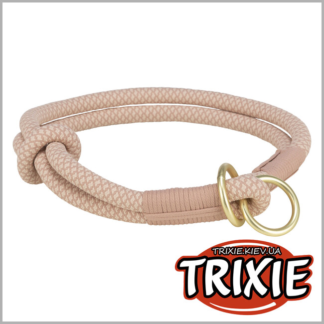 ТРИКСИ Украина - Ошейник-удавка Trixie 1984807 "Soft Rope", L-XL: 55см/10мм, розовый/светло-розовый
