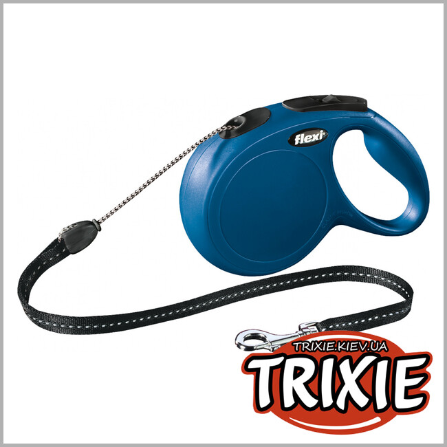 ТРИКСИ Украина - Флекси TRIXIE - New CLASSIC (M: 8м, до 20кг, черный)
