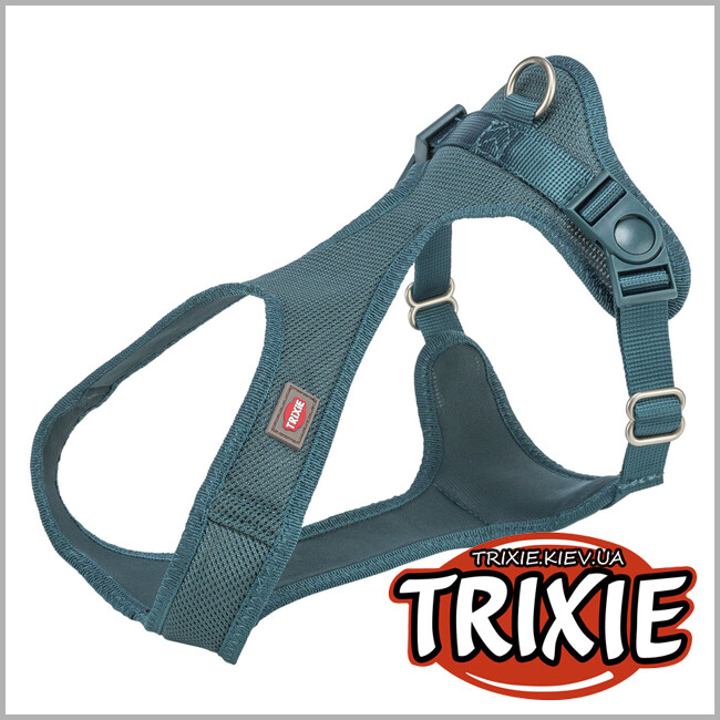 ТРИКСИ Украина - Шлей Trixie 162732 Comfort для собак S S 33–50 см 20 мм сине-зеленая