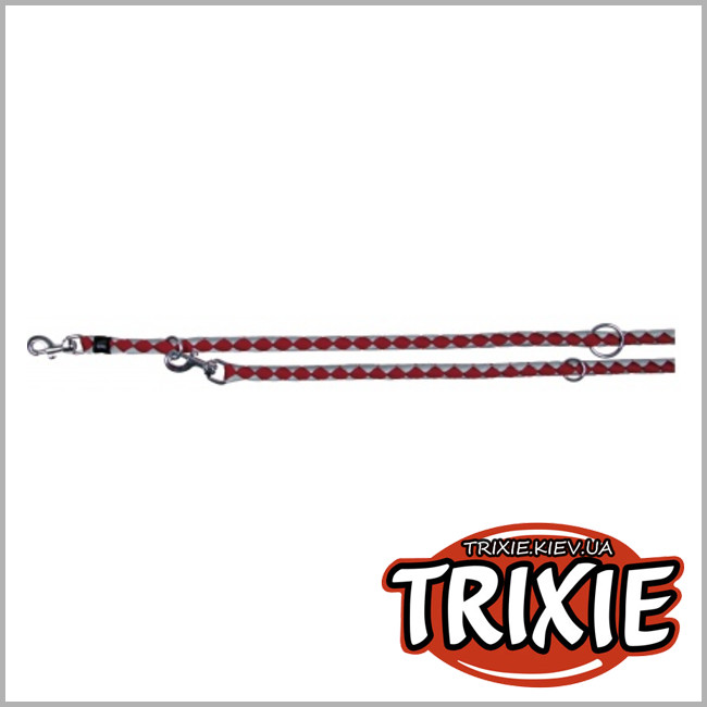 ТРИКСИ Украина - Поводок с амортизатором TRIXIE -  Cavo (Размер:2м/12мм, Цвет:красный/серебро, нейлон)