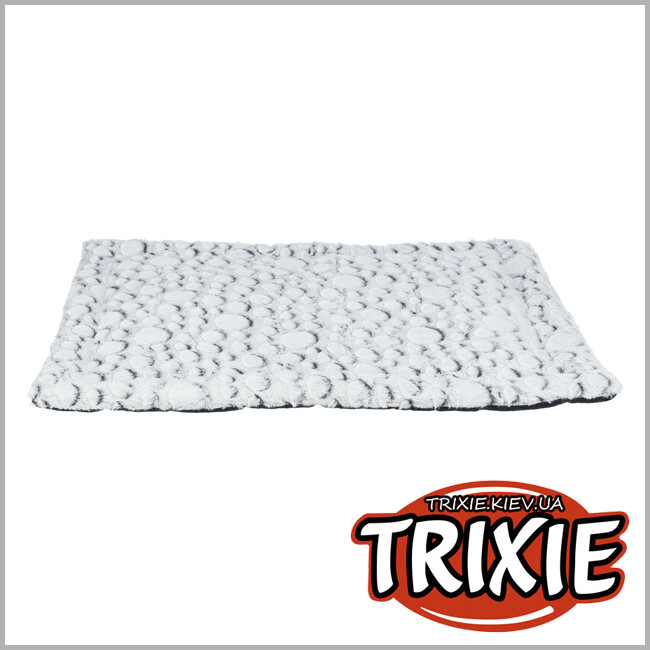 ТРИКСИ Украина - Коврик-лежак для животных Trixie 38987 "Mila" (плюш), 60х50см, бело-серый