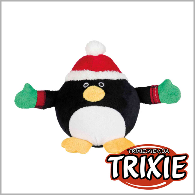 ТРИКСИ Украина - Набор игрушек TRIXIE (Санта/пингвин/снеговик плюш,18см в уп.6шт.)