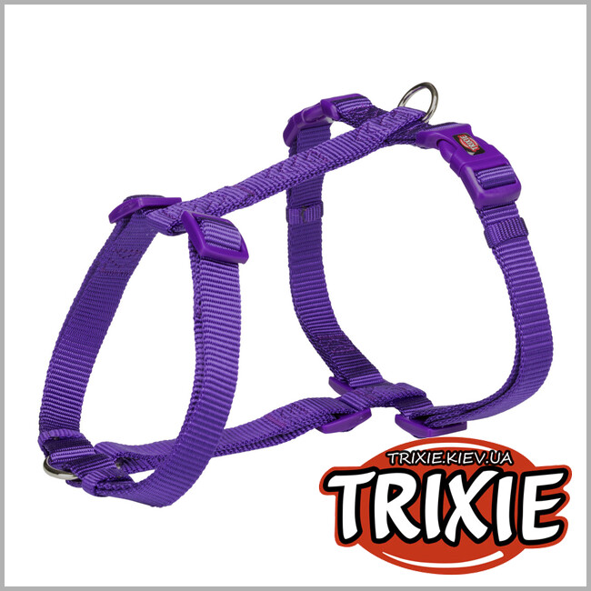 ТРІКСІ Україна - Шлейка Trixie Premium H-Harness (L-XL: 75-120см/25мм фіолет)