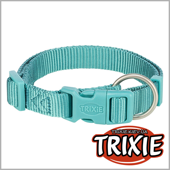 ТРИКСИ Украина - Ошейник для собак 201728 Trixie Premium L–XL 40–65 см 25 мм аква