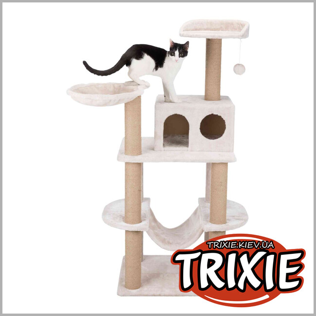 ТРІКСІ Україна - Будиночок-драпак для котів Trixie 44428 "Federico", 60 ​​× 50 142см,світло-сірий