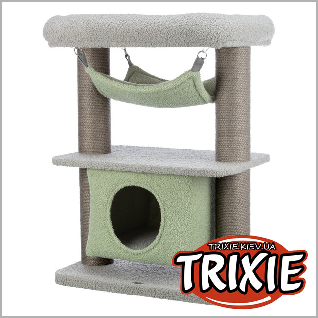 ТРИКСИ Украина - Домик-когтеточка для кошек Junior Trixie 44442 "Lunito", 71 см, серо-мятная