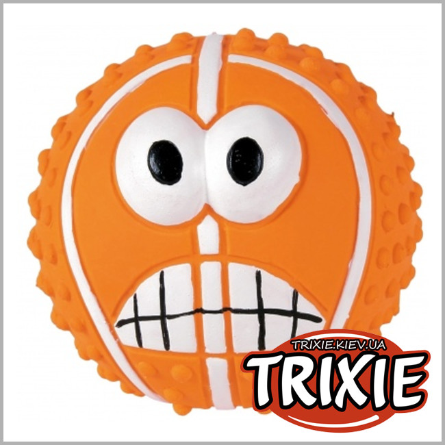 ТРИКСИ Украина - Мяч-рожица с пищалкой для собак TRIXIE 3527 (пищалка 7cm)