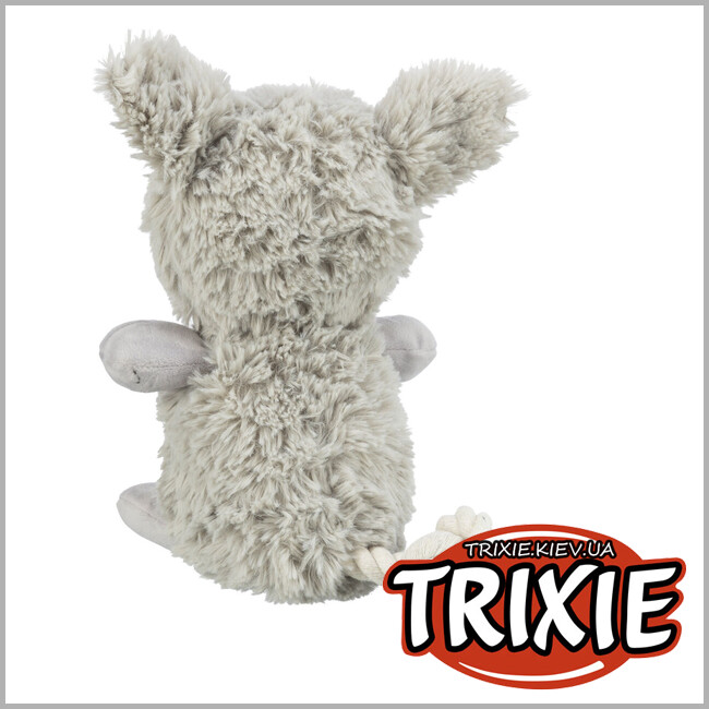 ТРИКСИ Украина - Монстр Trixie 34724 с канатом (плюш), 32см, серый