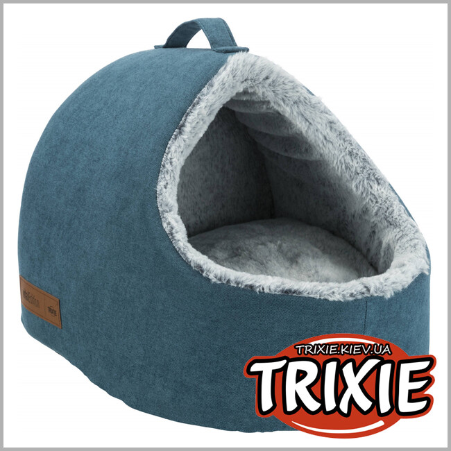 ТРИКСИ Украина - Лежак-пещера Trixie Tonio vital (35*30*40см  петроль/бело-серый)