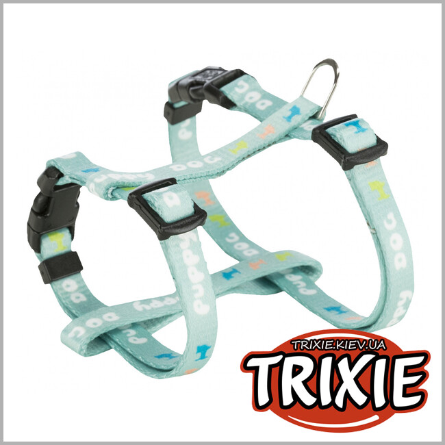 ТРІКСІ Україна - Шлей з повідцем для щенят Junior - TRIXIE (23-34см/8мм, 2.00м, м'ятний)