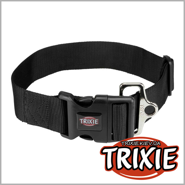 ТРИКСИ Украина - Ошейник для собак Trixie 1999401 "Premium", L-XXL: 55-80см/50мм, черный
