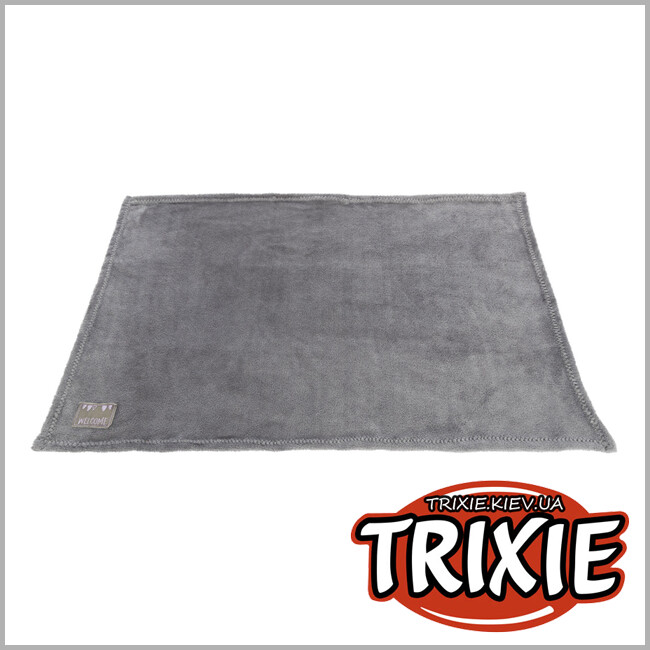 ТРИКСИ Украина - Набор коврик / мишка Trixie  Junior (плюш 75*50см серый/сиренев)