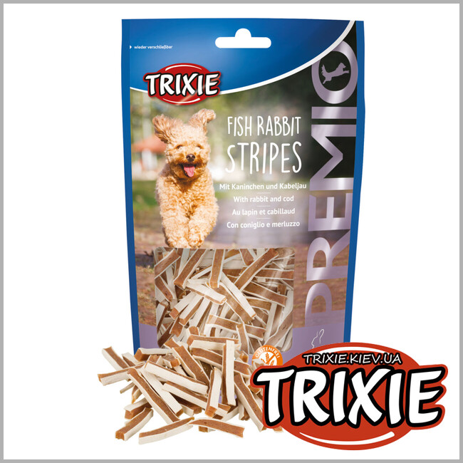 ТРИКСИ Украина - Лакомство для собак Trixie 31547 PREMIO Fish Rabbit Stripes кролик/рыба 100г