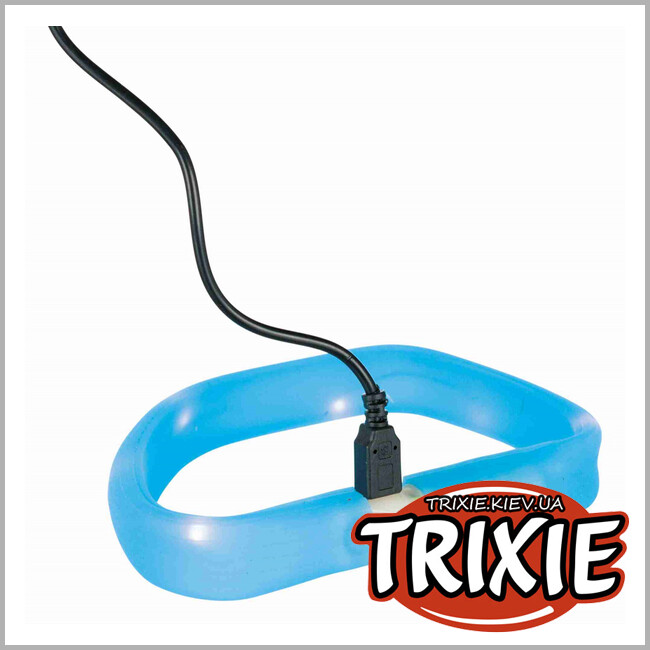ТРИКСИ Украина - Ошейник светящийся(XS–S,USB, 35см/30мм, синий)