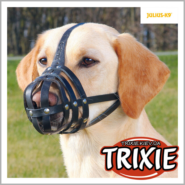 ТРИКСИ Украина - Намордник TRIXIE Julius-K9 (кожа, XL, 34см/31см,черный)