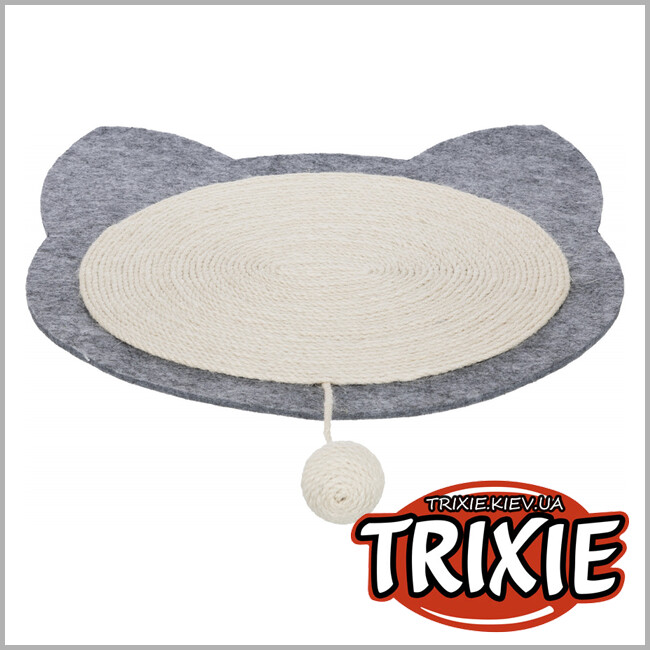 ТРІКСІ Україна - Кігтеточка у вигляді килимка TRIXIE (40 × 35 см, колір: натуральний/сірий)