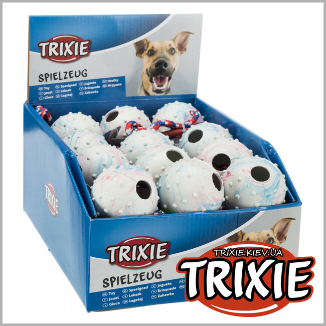ТРИКСИ Украина - Набор шипованых мячей на канате для собак TRIXIE