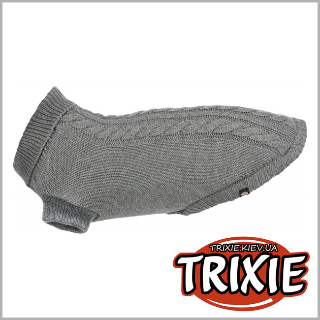 ТРИКСИ Украина - Пуловер для собак Kenton Trixie (S 34*44*40 cm серый)