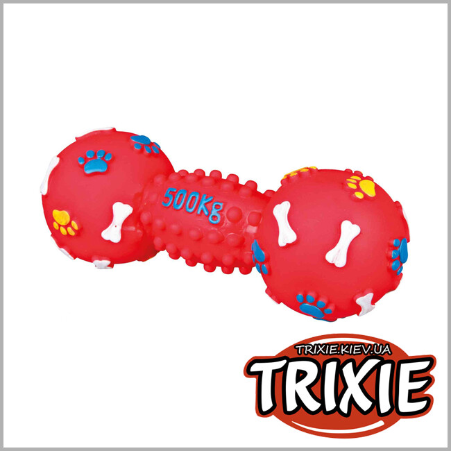 ТРИКСИ Украина - Гантель с пищалкой для собак TRIXIE (Размер: 19см)