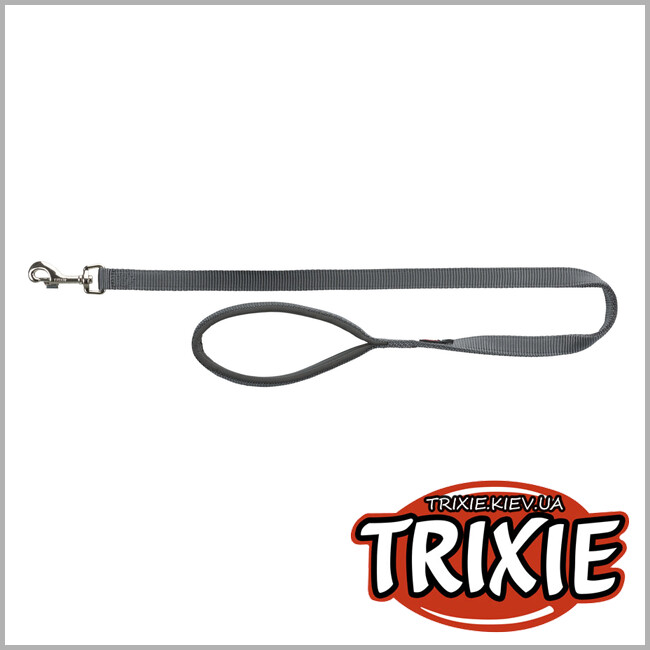ТРІКСІ Україна - Поводок для собак Trixie 200116 "Premium", XS-S: 1.20м/15мм, графіт