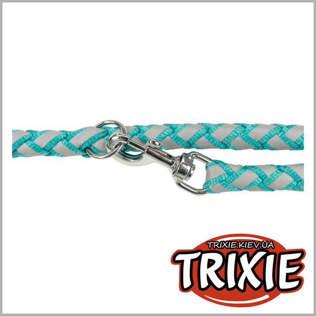 ТРИКСИ Украина - Поводок-перестежка Cavo-TRIXIE светоотражающая  (L-XL: 2.00м/18мм,океан)