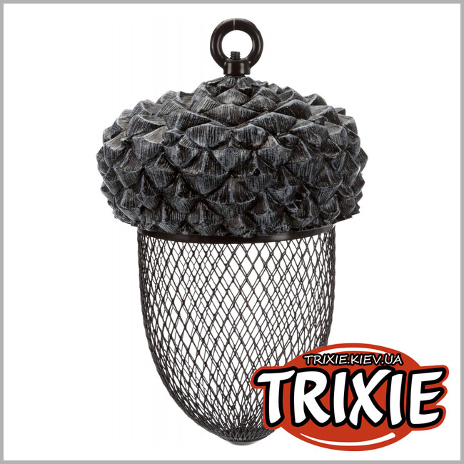 ТРИКСИ Украина - Кормушка дозатор для корма Trixie Feed Dispenser Acorn (коричневый/белый, 700 ml/14*22 cm)