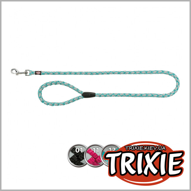 ТРИКСИ Украина - Поводок Cavo-TRIXIE светоотражающая (Размер L–XL: 1.00м/18мм,океан)