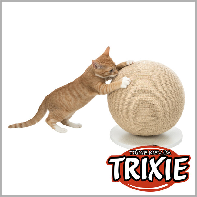 ТРІКСІ Україна - Кігтеточка для кішок Trixie (на дерев'яній опорній плиті з джутом ø 29*31 см.)