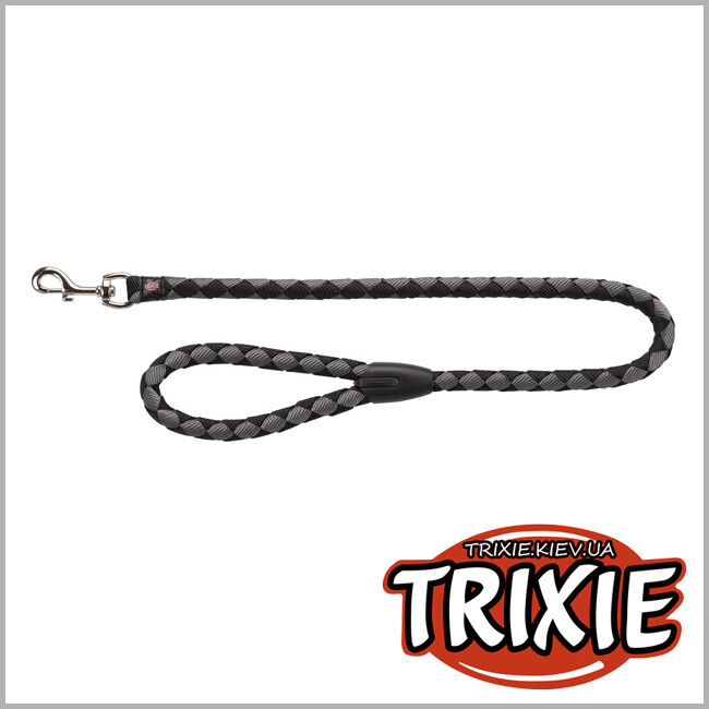 ТРИКСИ Украина - Поводок для животных Trixie 144220 "Cavo", L-XL: 1.00м/18мм, черный/графит
