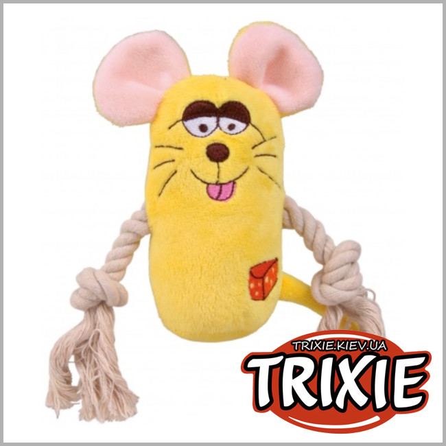 ТРИКСИ Украина - Набор игрушек  TRIXIE - Звери с канатом (плюш со звуком 13см * 3шт)