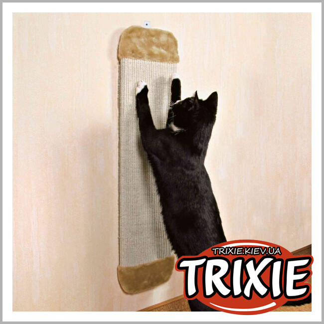 ТРІКСІ Україна - Драпак-дошка для котів Trixie 4342 XL з плюшем,18х78см, натурал/беж