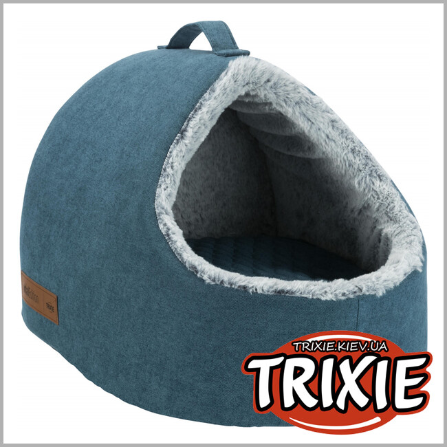 ТРИКСИ Украина - Лежак-пещера Trixie Tonio vital (35*30*40см  петроль/бело-серый)