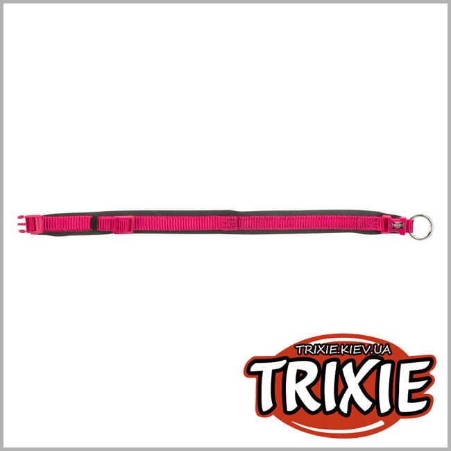ТРІКСІ Україна - Нашийник Premium з неопреновою підкладкою TRIXIE (L–XL: 56–62см/25мм, фуксія/графіт)