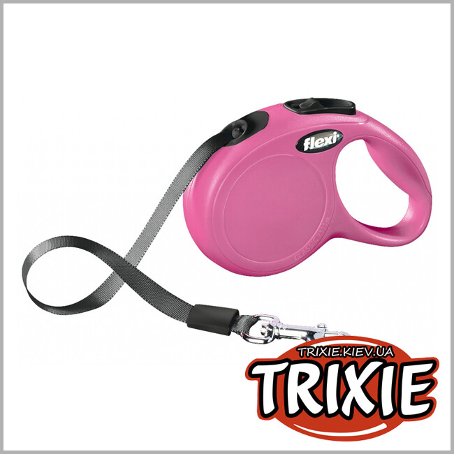ТРИКСИ Украина - Флекси TRIXIE - New CLASSIC COMPACT (XS: 3м/до 12кг, розовый)