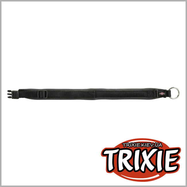 ТРІКСІ Україна - Нашийник Premium - TRIXIE з неопренів.підкладкою (S-М: 35-42см/15мм, чорний/графіт)