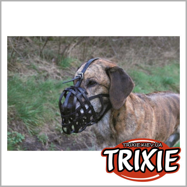 ТРИКСИ Украина - Намордник для злобных собак Trixie (кожа, 31 cм, чёрный)