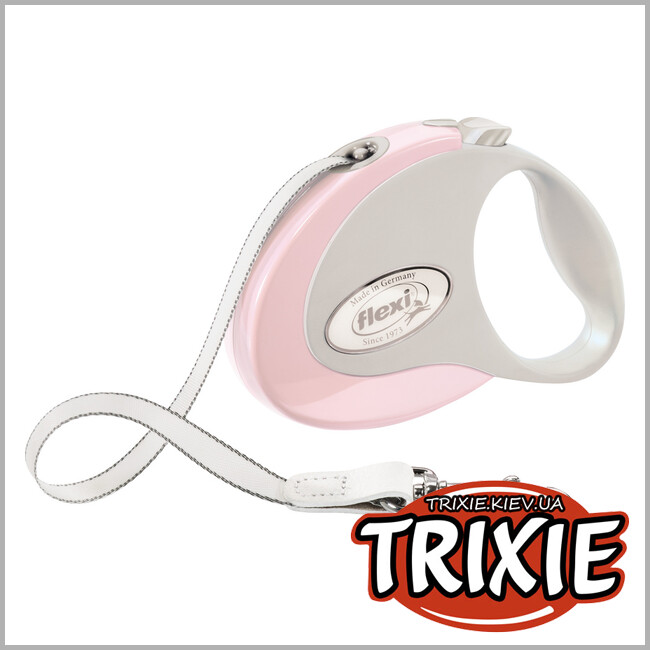 ТРИКСИ Украина - Флекси STYLE-TRIXIE (S, 3м/до 12кг, розовый)